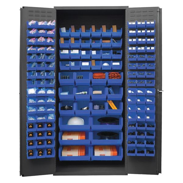 Extra-Heavy Duty Bin Cabinet,  36 in W,  84 in H,  24" D,  138 Bins