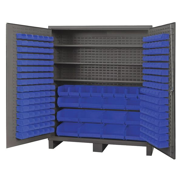 Extra-Heavy Duty Bin Cabinet,  72 in W,  84 in H,  24" D,  212 Bins