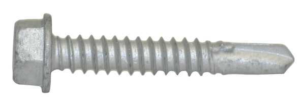 Self-Drilling Screw,  1/4" x 1 1/2 in,  Climaseal Steel Hex Head External Hex Drive,  250 PK