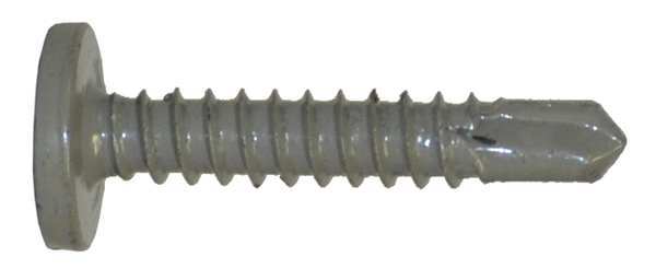 Self-Drilling Screw,  #10 x 1 in,  Gray Spex Steel Pan Head Combination Phillips/Square Drive,  500 PK