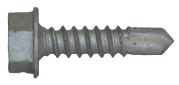 Self-Drilling Screw,  #10 x 3/4 in,  Climaseal Steel Hex Head External Hex Drive,  500 PK