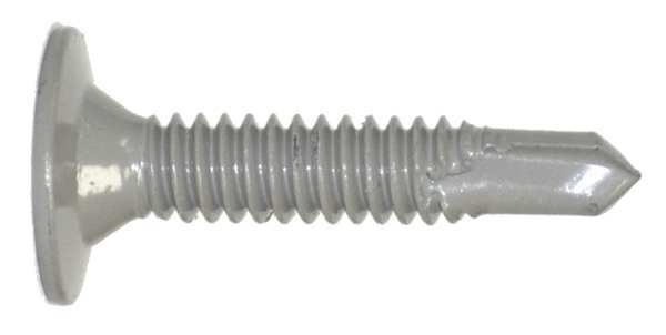 Self-Drilling Screw,  #10 x 1 in,  Gray Spex Steel Wafer Head Phillips Drive,  500 PK