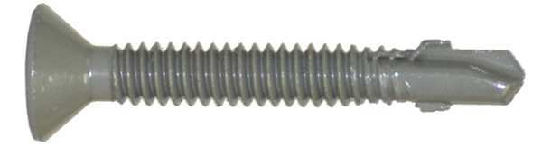 Self-Drilling Screw,  #10 x 1 7/16 in,  Gray Spex Steel Flat Head Phillips Drive,  500 PK