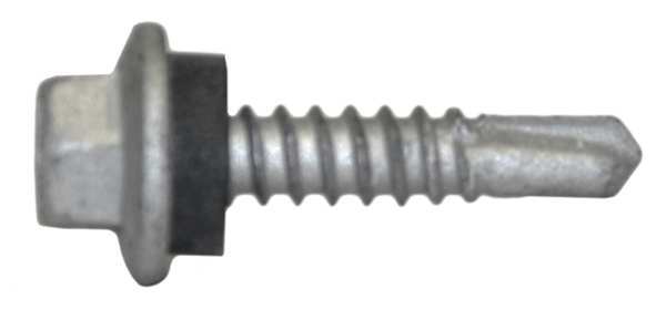 Self-Drilling Screw,  #12 x 1 in,  Climaseal Steel Hex Head External Hex Drive,  250 PK