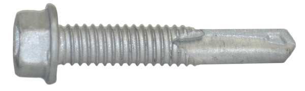 Self-Drilling Screw,  #12 x 1 1/4 in,  Climaseal Steel Hex Head External Hex Drive,  500 PK
