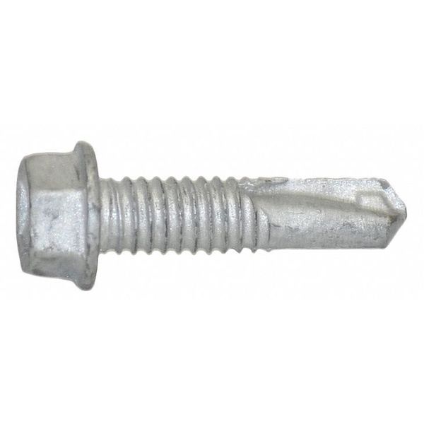 Self-Drilling Screw,  #12 x 7/8 in,  Climaseal Steel Hex Head External Hex Drive,  500 PK