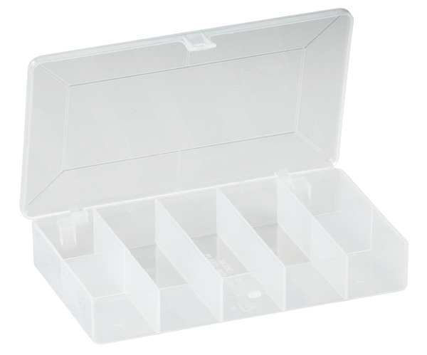 Compartment Box with 7 compartments,  Plastic,  1.13" H x 3-3/4 in W