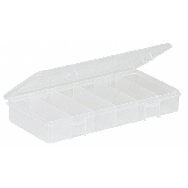 Compartment Box with 6 compartments,  Plastic,  1 3/8 in H x 4-1/4 in W