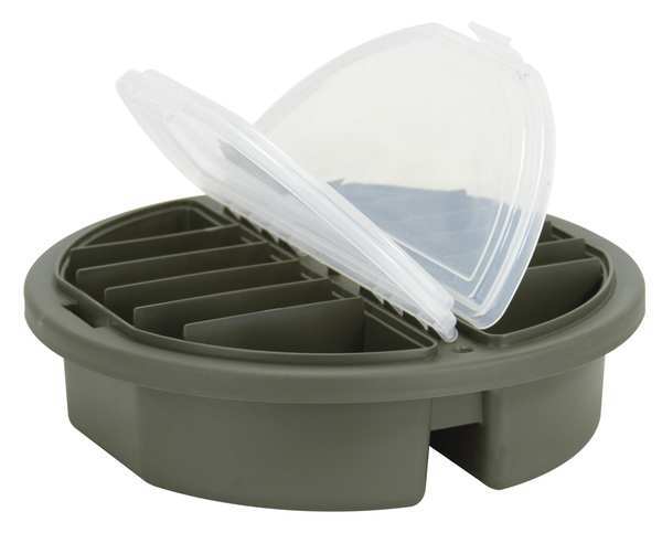 Bucket Top Compartment Box with 18 compartments,  Plastic,  3 3/4 in H x 12 in W
