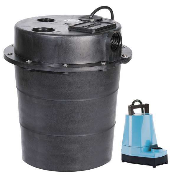 Sink Pump System, 1/6 HP, 115V, 5A, Aluminum
