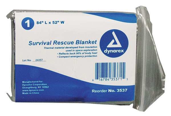 Survival Rescue Blnkt, Slvr, 84x52in, PK120