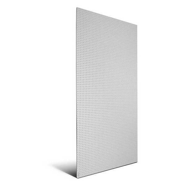 48 In. W x 96 In. H x 1/4 In. D White Polypropylene Pegboard with 1/4 In. Hole Size