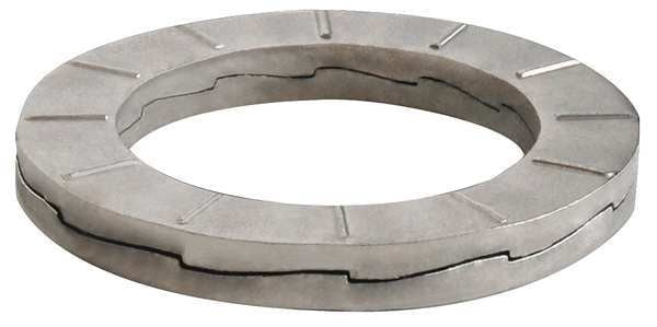 Wedge Lock Washer,  Fits Bolt Size 3/8 in Stainless Steel,  Plain Finish,  200 PK