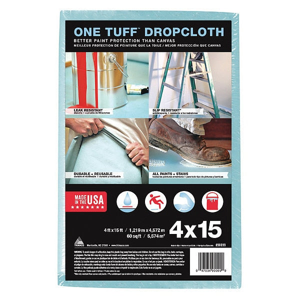 Leakprf/SlipResist DropCloth, 4 x 15 ft.