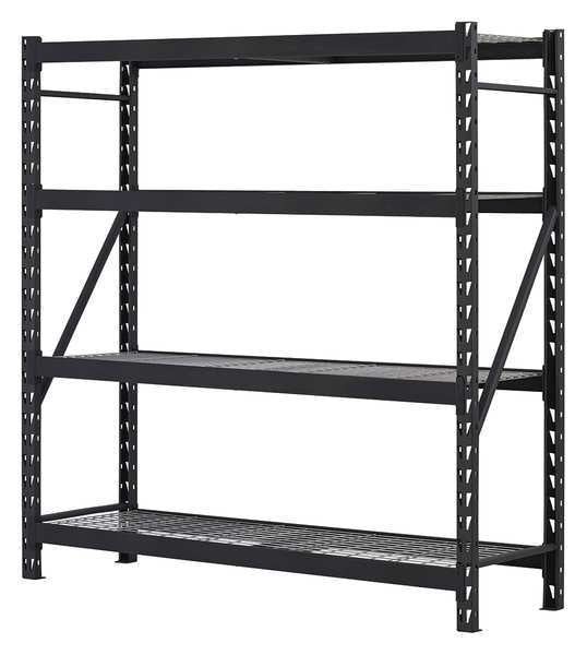 Freestanding Bulk Storage Rack,  4 Shelves,  78 in H x 77 in W x 24 in D