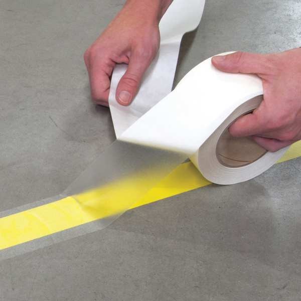 Floor Marking Tape, Roll, Clear, 3 in. W