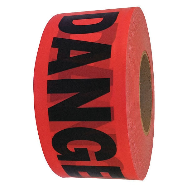Barricade Tape, Red, Danger, 3in