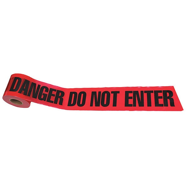 Barricade Tape, Red, Danger, 300ft.