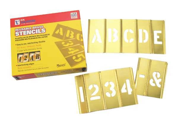 Interlocking, Brass Stencil Set, 1/2, 45pcs