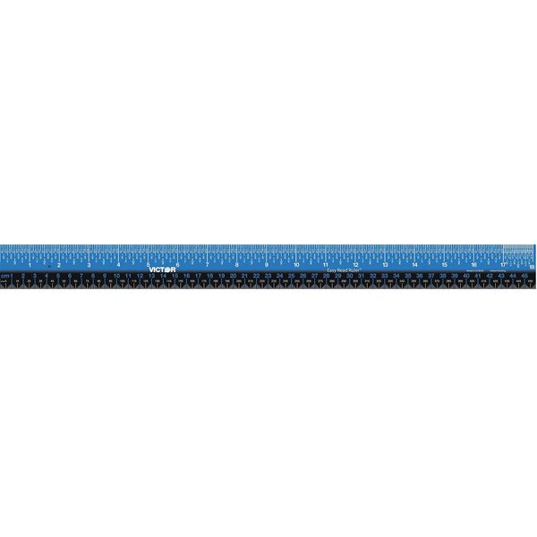 Ruler, Inch, Gloss, Stainless Steel, 18-1/4