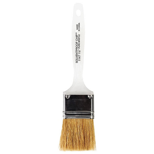 1-1/2" Chip Paint Brush,  White China Bristle,  Plastic Handle