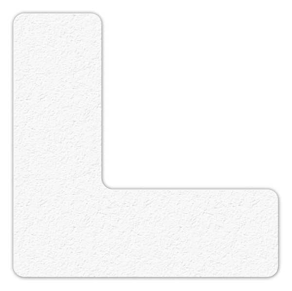 Floor Marking Tape, L, White, 6"Lx6"W, PK25