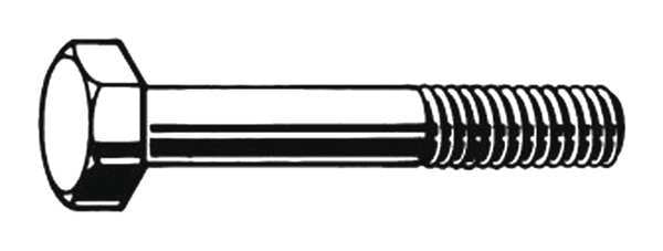 Grade A325,  1-1/4"-7 Structural Bolt,  Hot Dipped Galvanized Steel,  6 1/2 in L,  5 PK