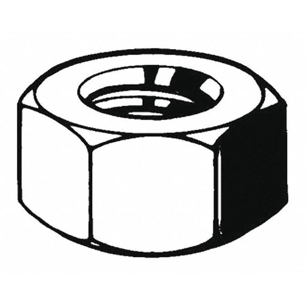 Hex Nut,  M6-1.00,  Steel,  Class 8,  Zinc Yellow,  5 mm Ht,  100 PK