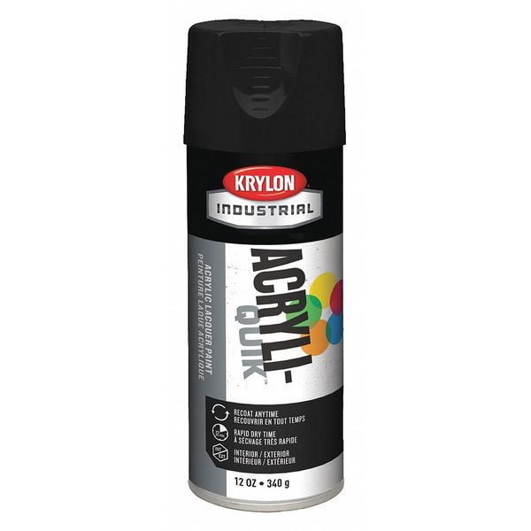 Spray Paint,  Black,  Semi-Flat,  12 oz.