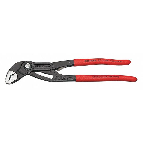 10 in Knipex Cobra V-Jaw Tongue and Groove Plier Serrated,  Plastic Grip