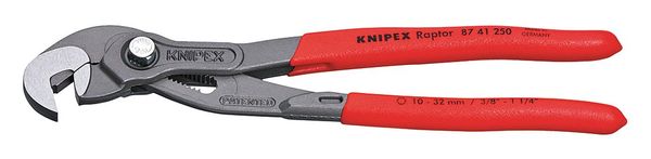10 in Knipex Raptor Straight Jaw Tongue and Groove Plier Smooth,  Plastic Grip