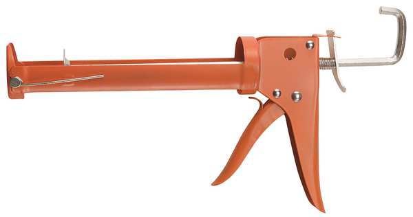 Caulk Gun,  Orange,  Steel,  10 oz