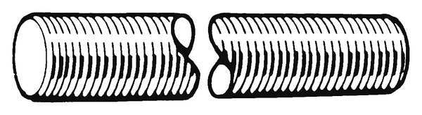 Fully Threaded Rod,  M10-1.5mm,  1 m,  Steel,  Grade B7,  Black Oxide Finish