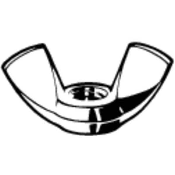 Wing Nut,  M10-1.50,  Steel,  Zinc Plated,  17.30 mm Ht,  35 19/64 mm Max Wing Span,  50 PK