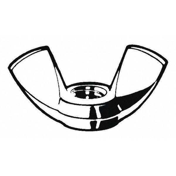 Wing Nut,  #8-32,  Steel,  Zinc Plated,  0.4 in Ht,  0.78 in Max Wing Span,  100 PK
