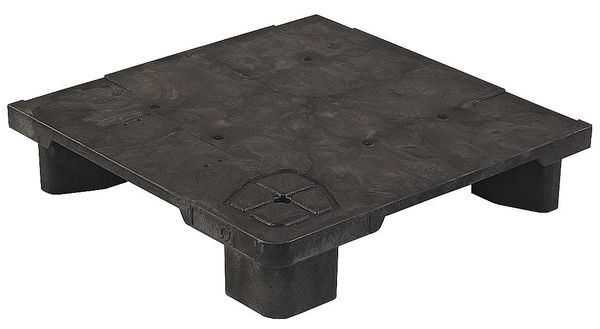 Recycled High Density Polyethylene Pallet,  24 in L,  24 in W,  5 1/2 in H