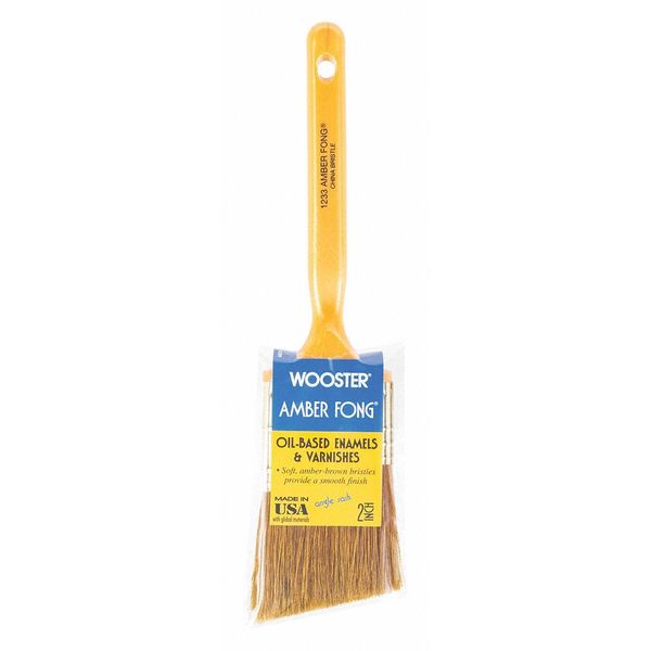 2" Angle Sash Paint Brush,  Brown China Bristle Bristle,  Plastic Handle