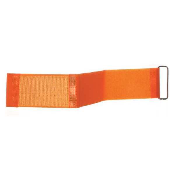 Reclosable Fastener,  No Adhesive,  12 in,  2 in Wd,  Orange,  10 PK