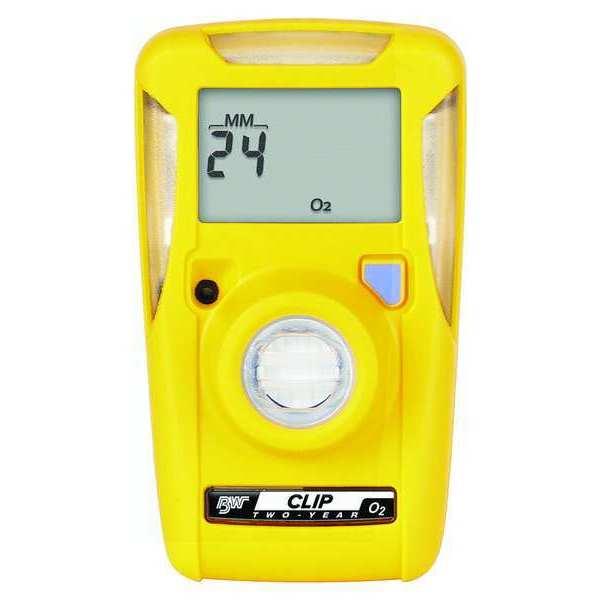 Single-Gas Detector,  Detects Oxygen,  High 23.5%/Low 19.5% Alarm Setting,  Lithium Battery