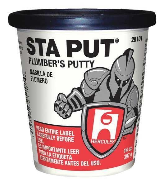 Off-White STA PUT® Plumber's Putty,  14 oz. Bucket