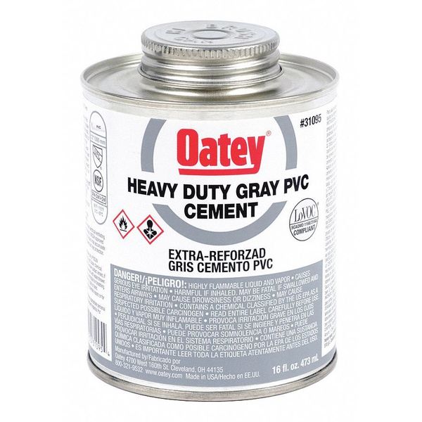 PVC Cement,  Gray,  16 oz.