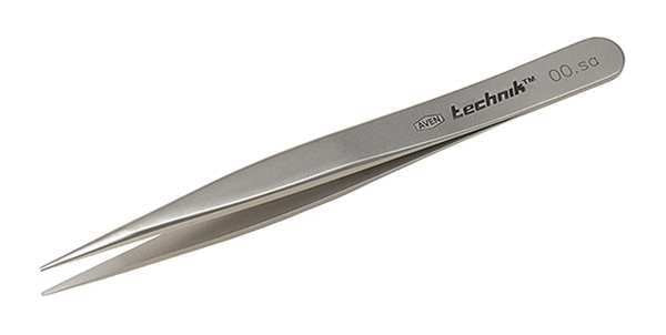 Tweezer, Straight Thick Flat, 4-3/4in.L