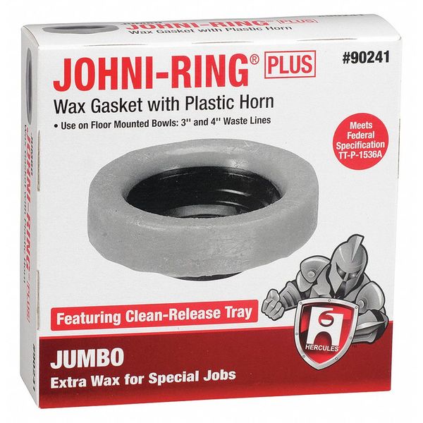 Toilet Bowl Ring,  Jumbo,  Wax,  3in-4in