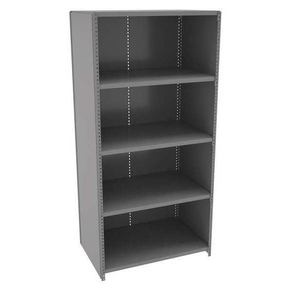 Metal Shelving Unit,  24"D x 36"W x 75"H,  4 Shelves,  Carbon Steel