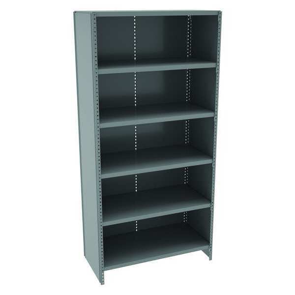 Metal Shelving Unit,  18"D x 36"W x 75"H,  5 Shelves,  Carbon Steel