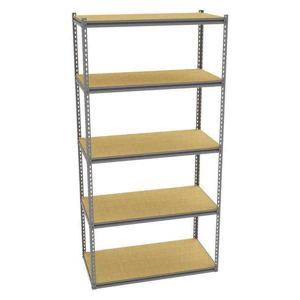 Boltless Shelving Unit,  24-5/8"D x 48-5/8"W x 96"H,  5 Shelves,  Steel