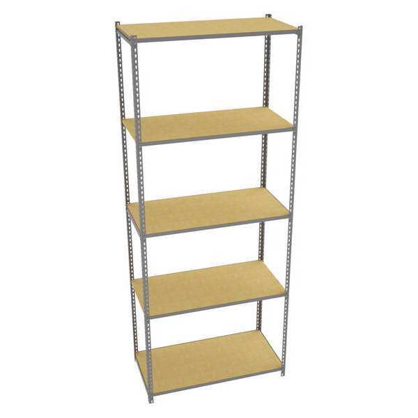 Boltless Shelving Unit,  24-5/8"D x 48-5/8"W x 120"H,  5 Shelves,  Steel