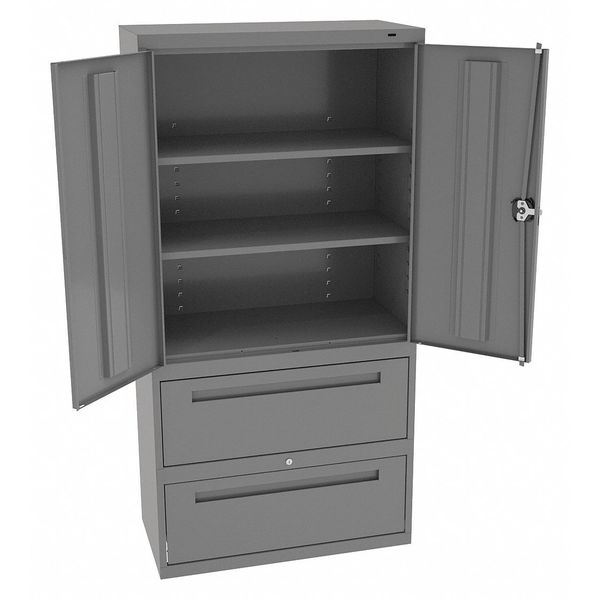 24 ga. ga. Carbon Steel Storage Cabinet,  36 in W,  72 in H,  Stationary