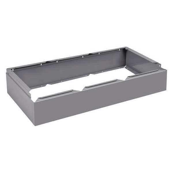 Assembled Locker Base, 18in.D, Medium Gray