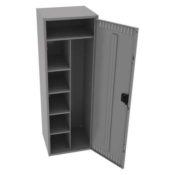 Wardrobe Locker,  24 in W,  21 in D,  72 in H,  (1) Tier,  (1) Wide,  Medium Gray